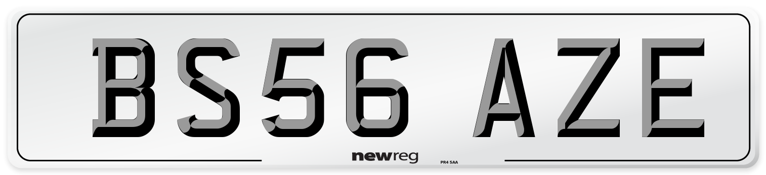 BS56 AZE Number Plate from New Reg